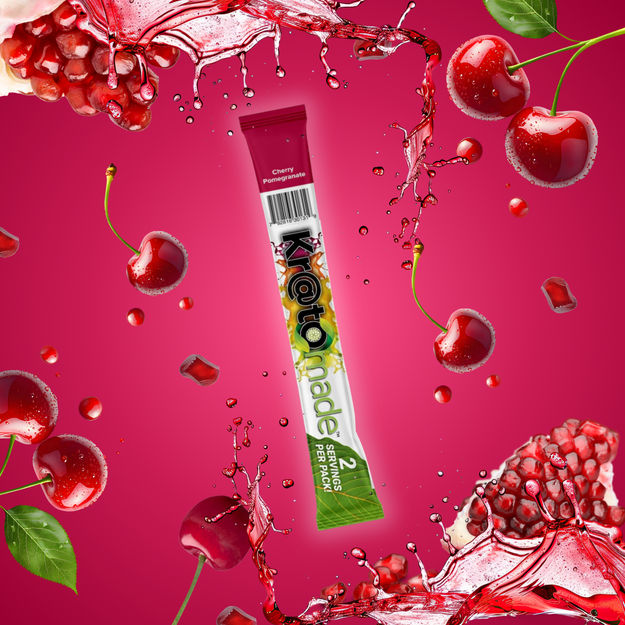 KMade Cherry Pomegranate drink mix stick pack
