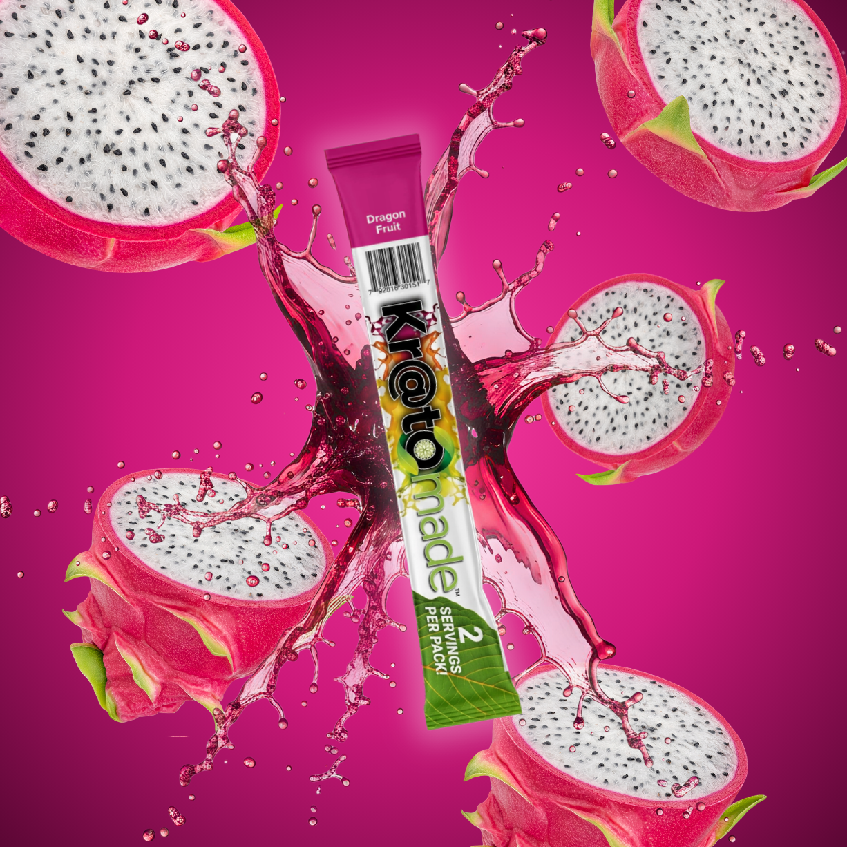 KMade Dragon Fruit drink mix stick pack