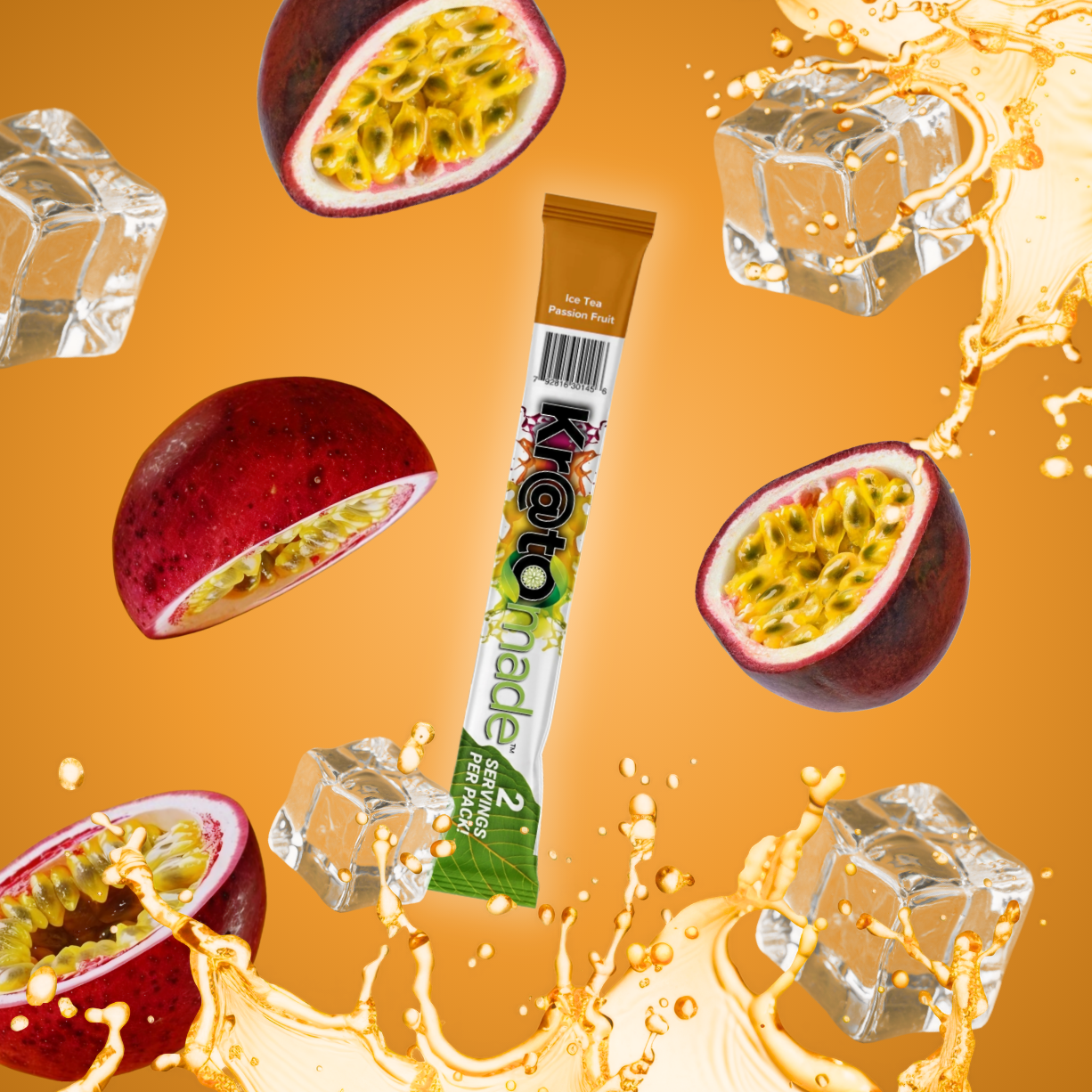 KMade Ice Tea Passion Fruit drink mix stick pack